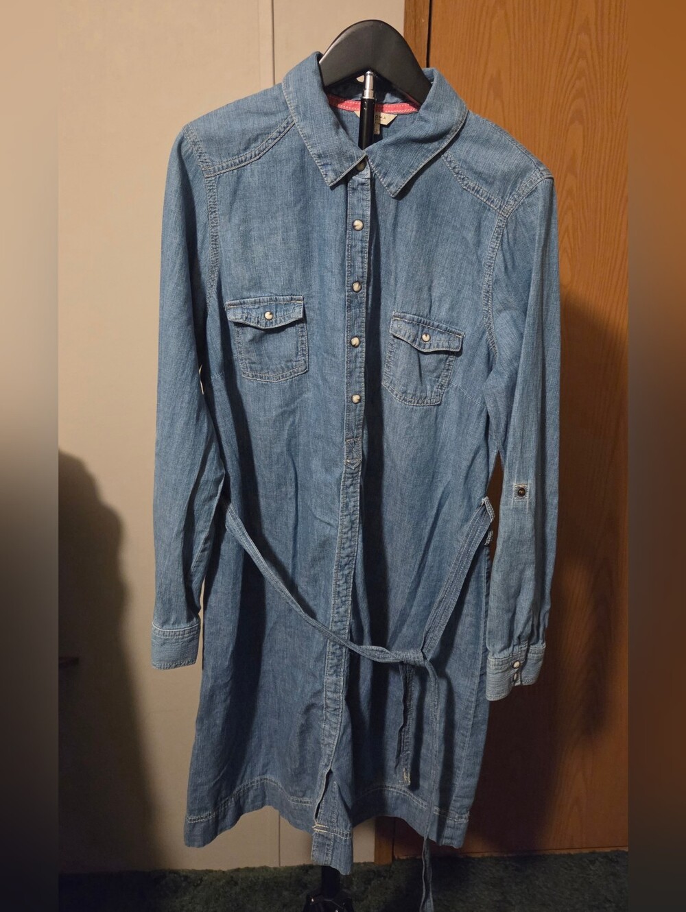 Sonoma Light Blue Denim Dress with Tie Belt